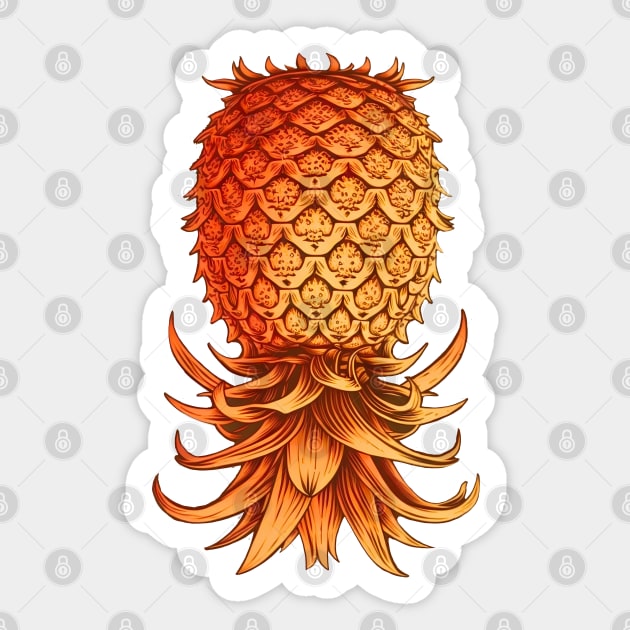 Upside Down Pineapple Swinger T-Shirt Sticker by stuff101